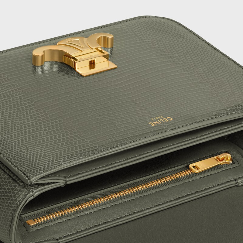 Teen Triomphe Bag in lizard - FALL GREEN - TRIOMPHE - 1 | CELINE