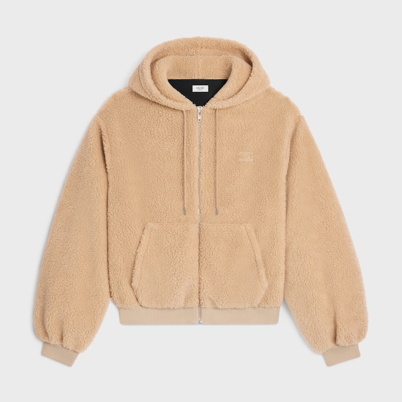 hooded jacket IN polar fleece - BEIGE -  - 1 | CELINE