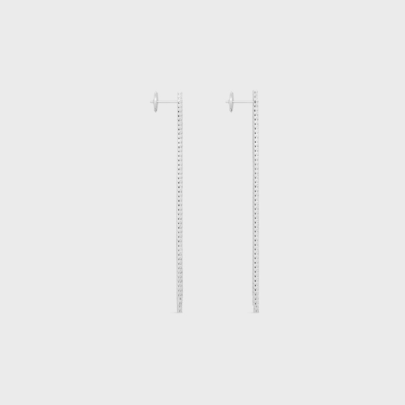 Tennis Cocktail Earrings in White Gold and Diamonds - White Gold & White - FINE JEWELLERY - 1 | CELINE