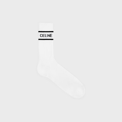 CELINE 양말 - 스트라이프 코튼 - 화이트/블랙 -  - tileIndex | CELINE