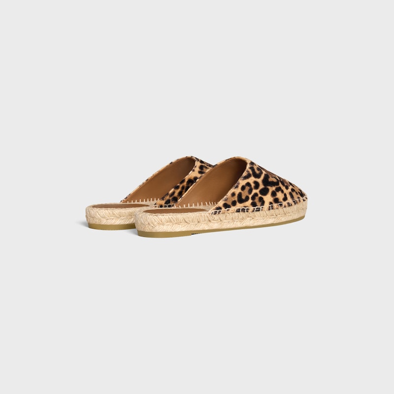 LES ESPADRILLES CELINE MULE IN Leopard Printed Hairy Calfskin - BROWN / BEIGE -  - 1 | CELINE