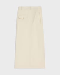 montauk cropped trousers IN DIAGONAL WOOL - IVORY -  - 2 | CELINE