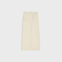montauk cropped trousers IN DIAGONAL WOOL - IVORY -  - 2 | CELINE