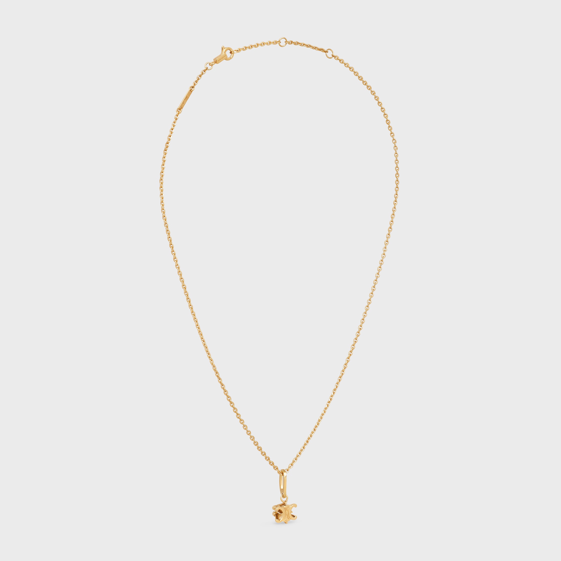 CELINE｜ (MINI TRIOMPHE NECKLACE IN BRASS WITH GOLD FINI TRIOMPHE MINI TRIOMPHE NECKLACE IN BRASS WITH GOLD FINISH