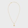 Triomphe Solitaire Necklace in Brass with Gold Finish - GOLD -  - 3 | CELINE