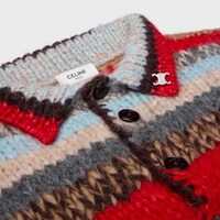 polo sweater IN MOULINE ALPACA AND WOOL - RED/MULTICOLOR -  - 2 | CELINE