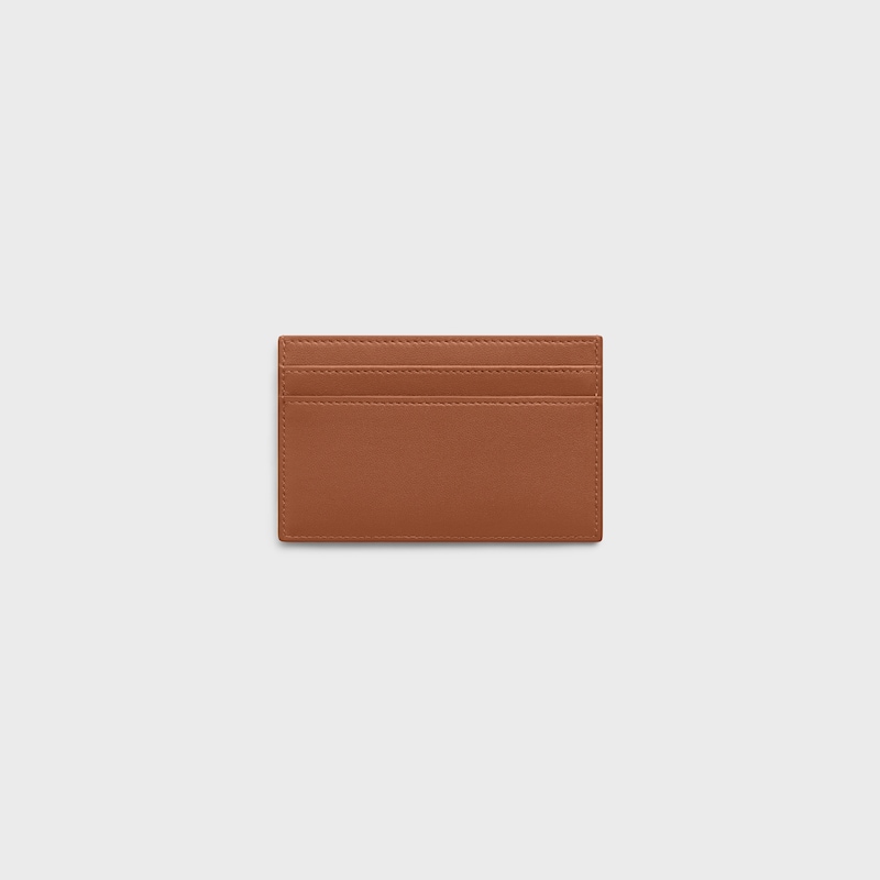 PORTE-CARTES EN AGNEAU LISSE - TAN / BLACK - NOUVEAUT&Eacute;S - 1 | CELINE