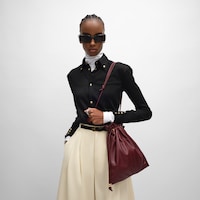 SMALL CRYSTAL POUCH IN LAMBSKIN - SYRAH - MORE LINES - 2 | CELINE