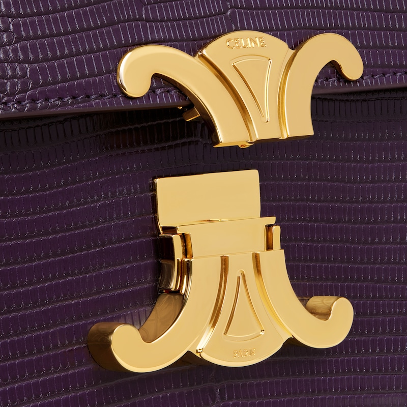 蜥蝪皮CLAUDE肩揹袋 - AUBERGINE - CLAUDE - 1 | CELINE