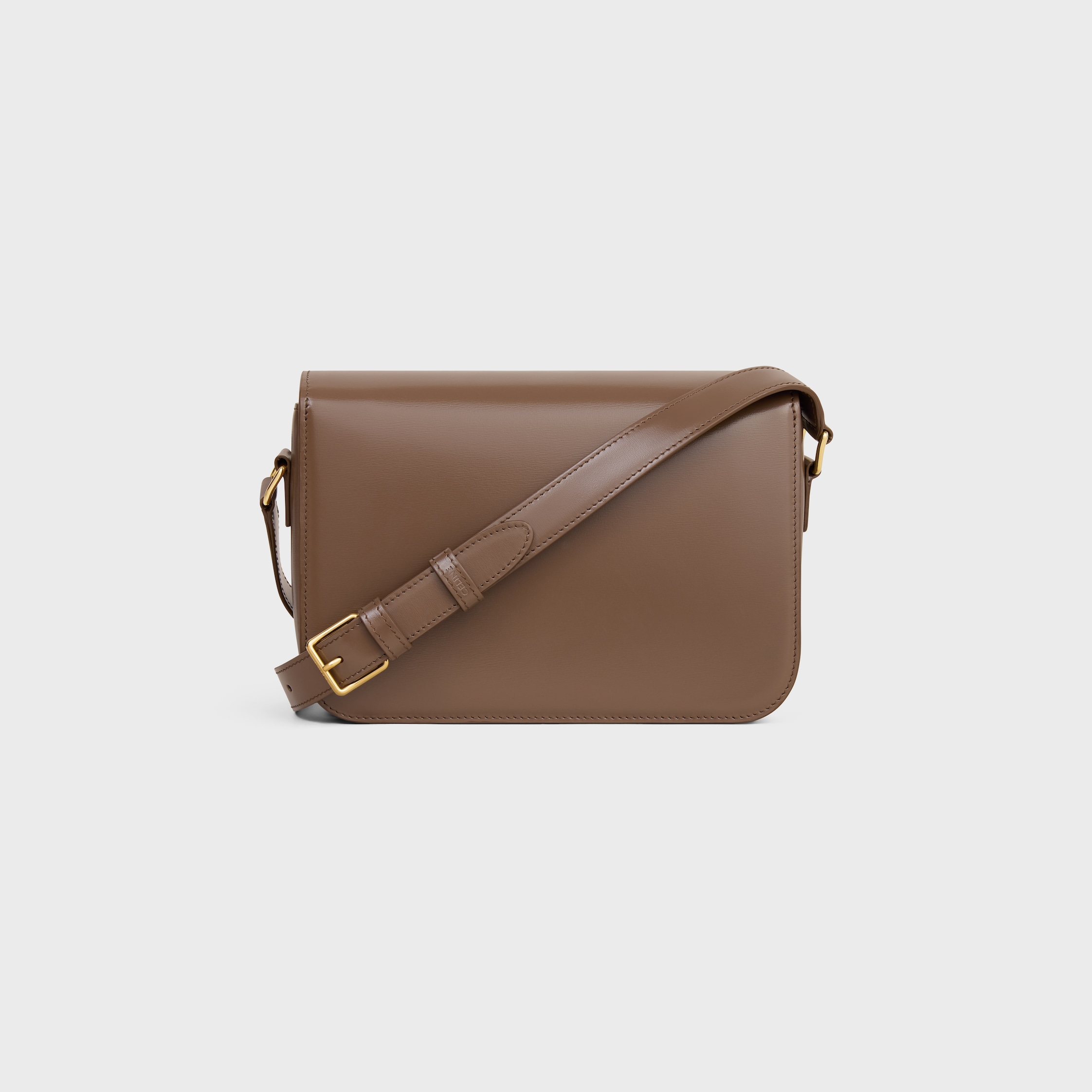 【CELINE】スムースカーフスキンCUIR TRIOMPHE ブラウン セリーヌ CELINE CELINE セリーヌ SMALL BOSTON CUIR TRIOMPHE