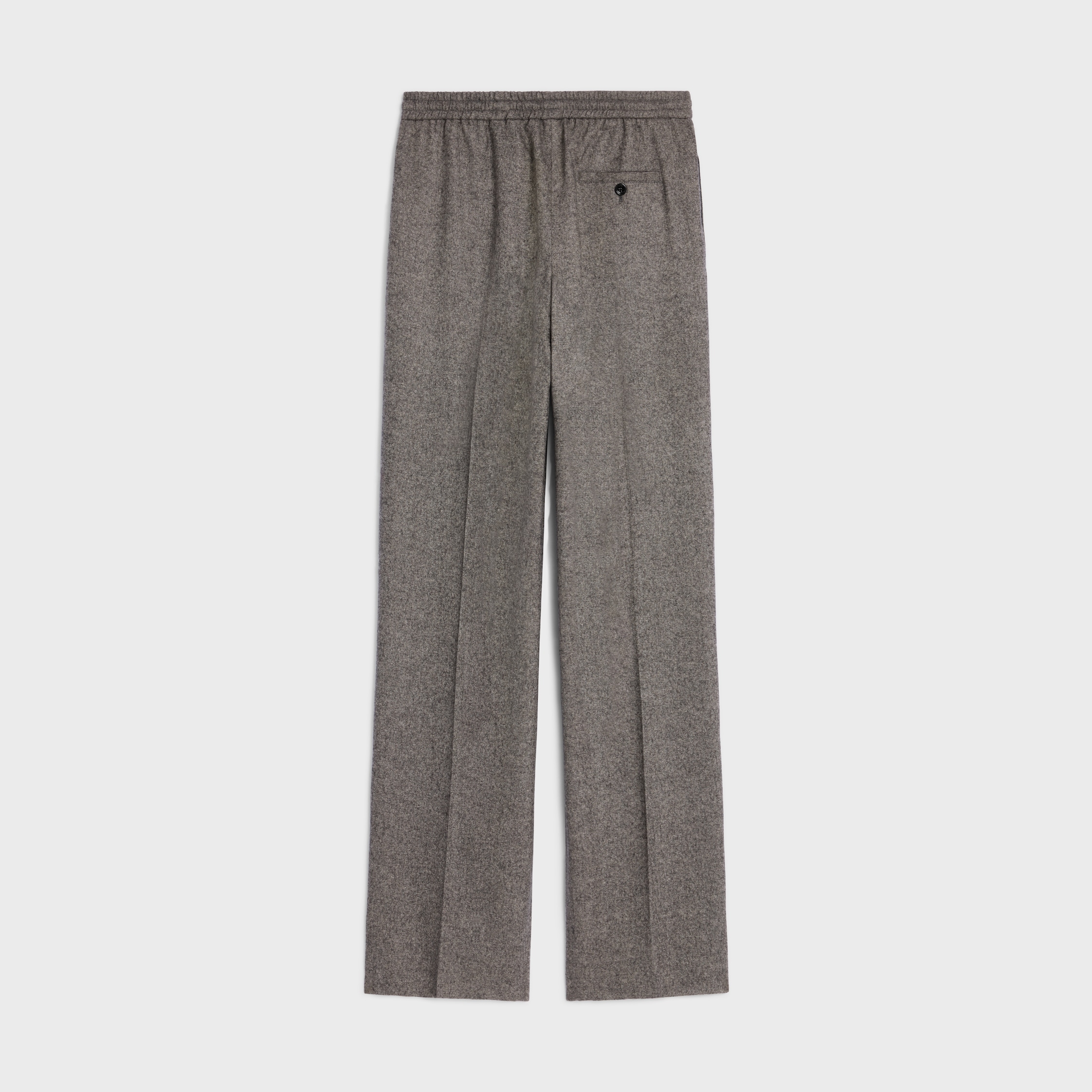 DRAWSTRING TROUSERS IN CASHMERE FLANNEL - | CELINE