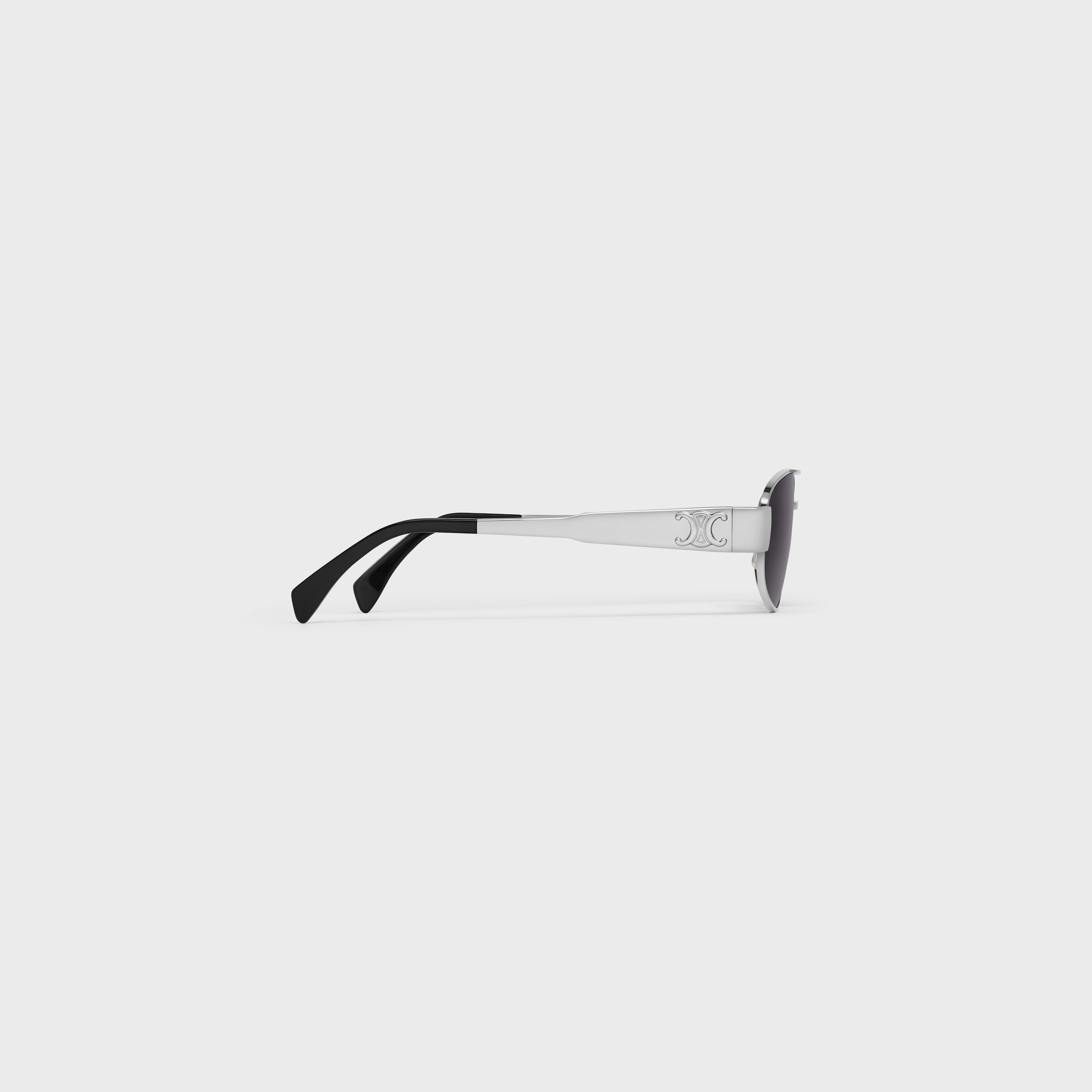 Triomphe Metal 03 Sunglasses in Metal - SILVER / SMOKE | CELINE