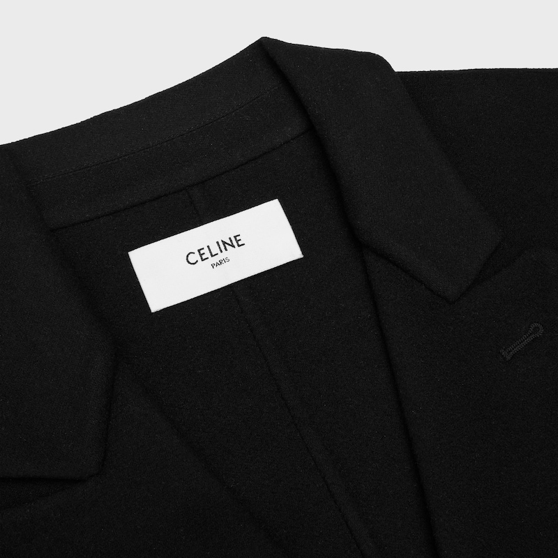 coat IN DOUBLE-FACE CASHMERE - SCHWARZ -  - 1 | CELINE