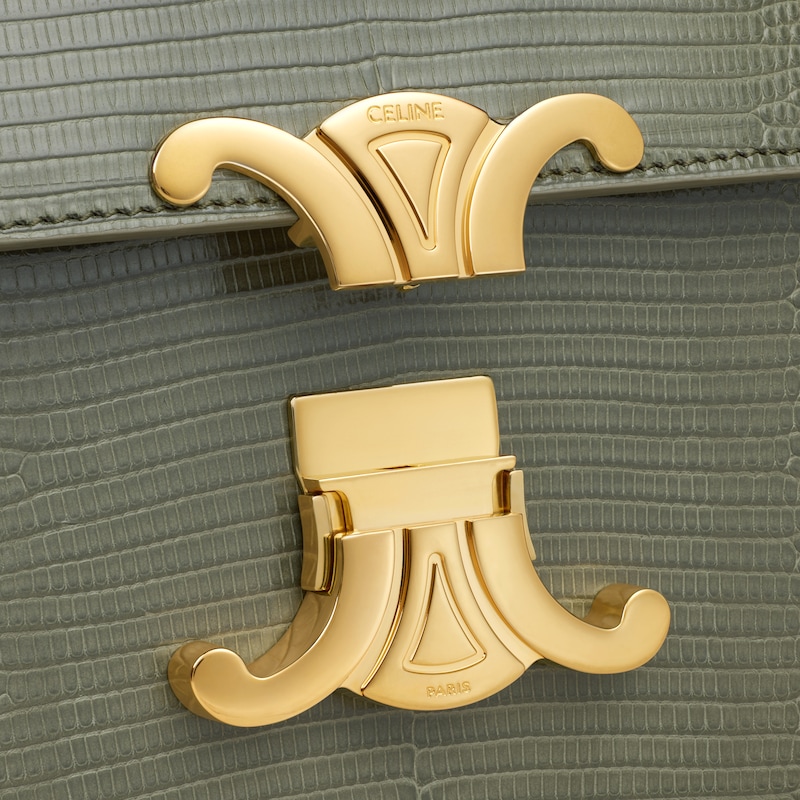 Teen Triomphe Bag in lizard - FALL GREEN - TRIOMPHE - 1 | CELINE