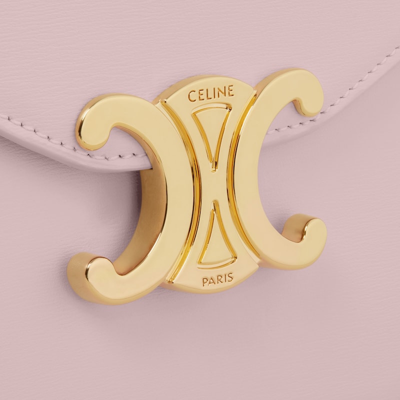 WALLET ON CHAIN MARGO IN Shiny calfskin - BLEACHED PINK - MORE LINES - 1 | CELINE