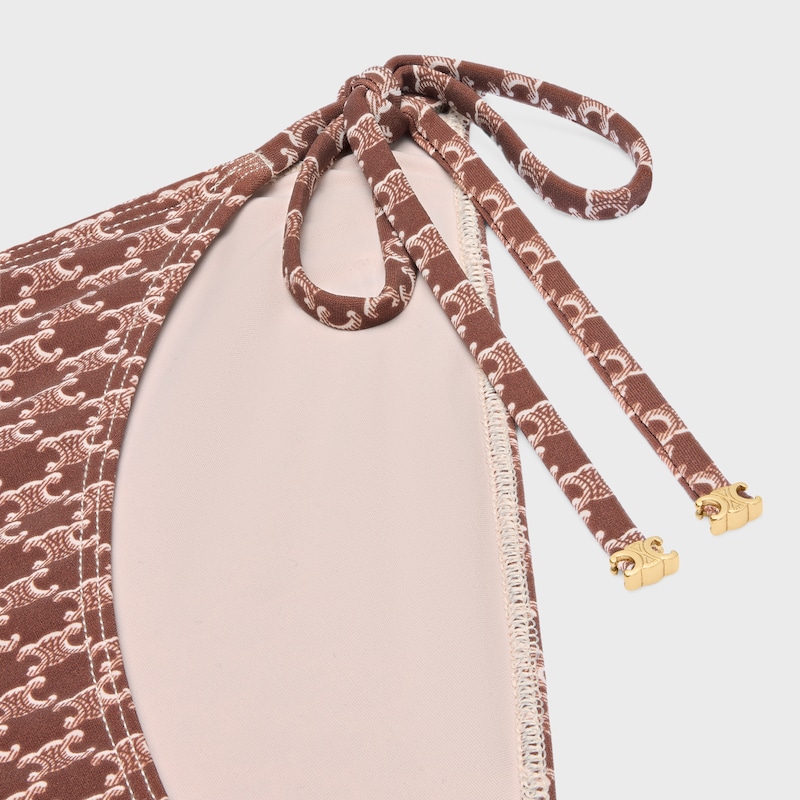 triomphe swimsuit bottom IN monogram matte jersey - ROSE WATER/PLUM -  - 1 | CELINE