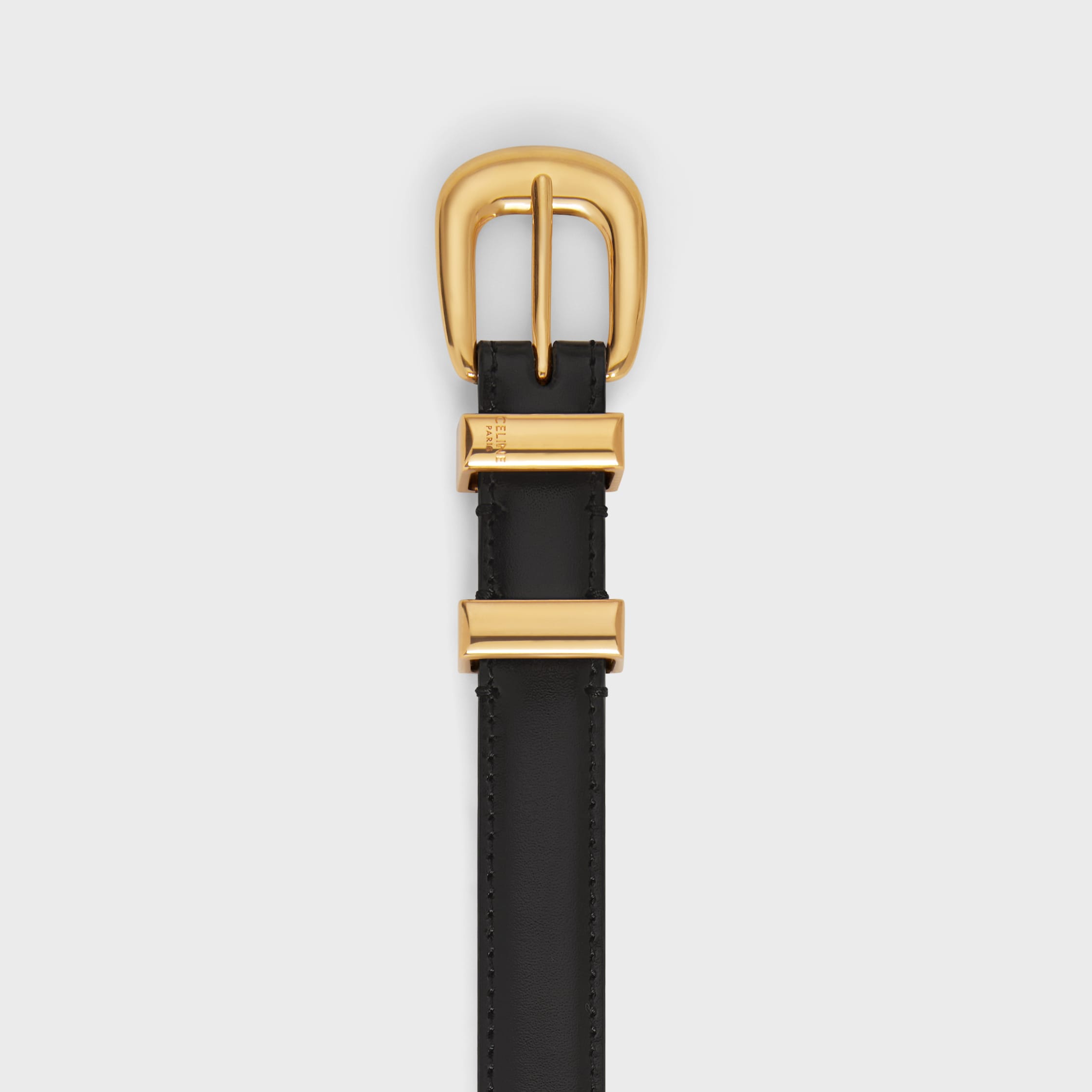 SMALL 18MM WESTERN BELT IN Taurillon Leather - BLACK | CELINE
