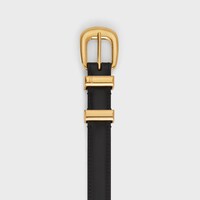 SMALL 18MM WESTERN BELT IN Taurillon Leather - BLACK -  - 1 | CELINE