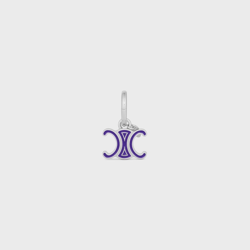 Triomphe Celine Charms en &eacute;mail et Laiton Rhodi&eacute; - Argent / Violet - CELINE CHARMS - 1 | CELINE