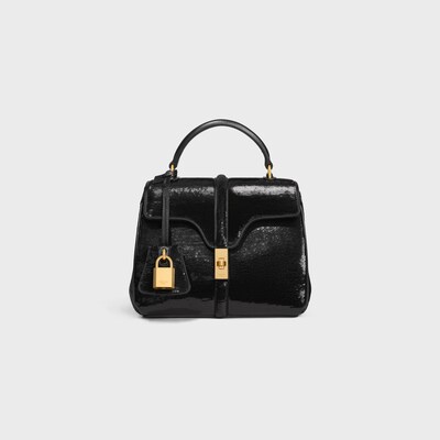 MINI 16 IN SEQUINS AND CALFSKIN - BLACK - 16 - tileIndex | CELINE