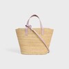 TEEN SUPPLE CELINE CLASSIC PANIER IN RAFFIA AND CALFSKIN