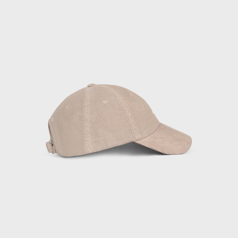 vivienne cap IN corduroy - GREY / WHITE -  - 1 | CELINE