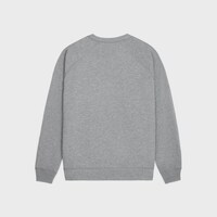 loose blason sweatshirt in cotton fleece - GREY MELANGE/BLACK -  - 2 | CELINE