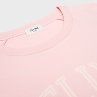 long sleeved t-shirt IN cotton jersey - ROSE POUDRE/OFF WHITE -  - 2 | CELINE