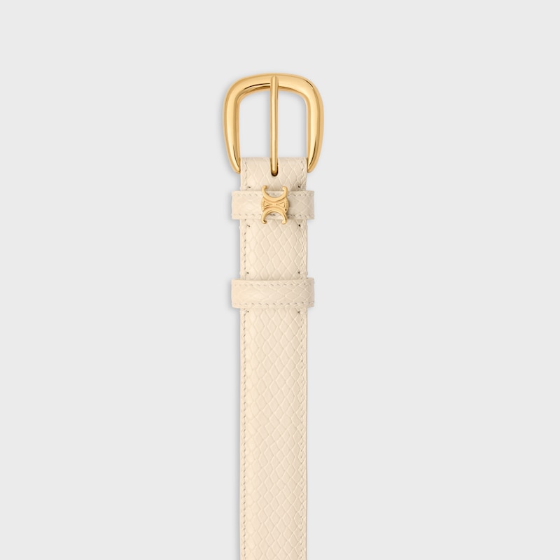 CEINTURE VIVIENNE 25MM Veau fa&ccedil;on python - CR&egrave;me -  - 1 | CELINE