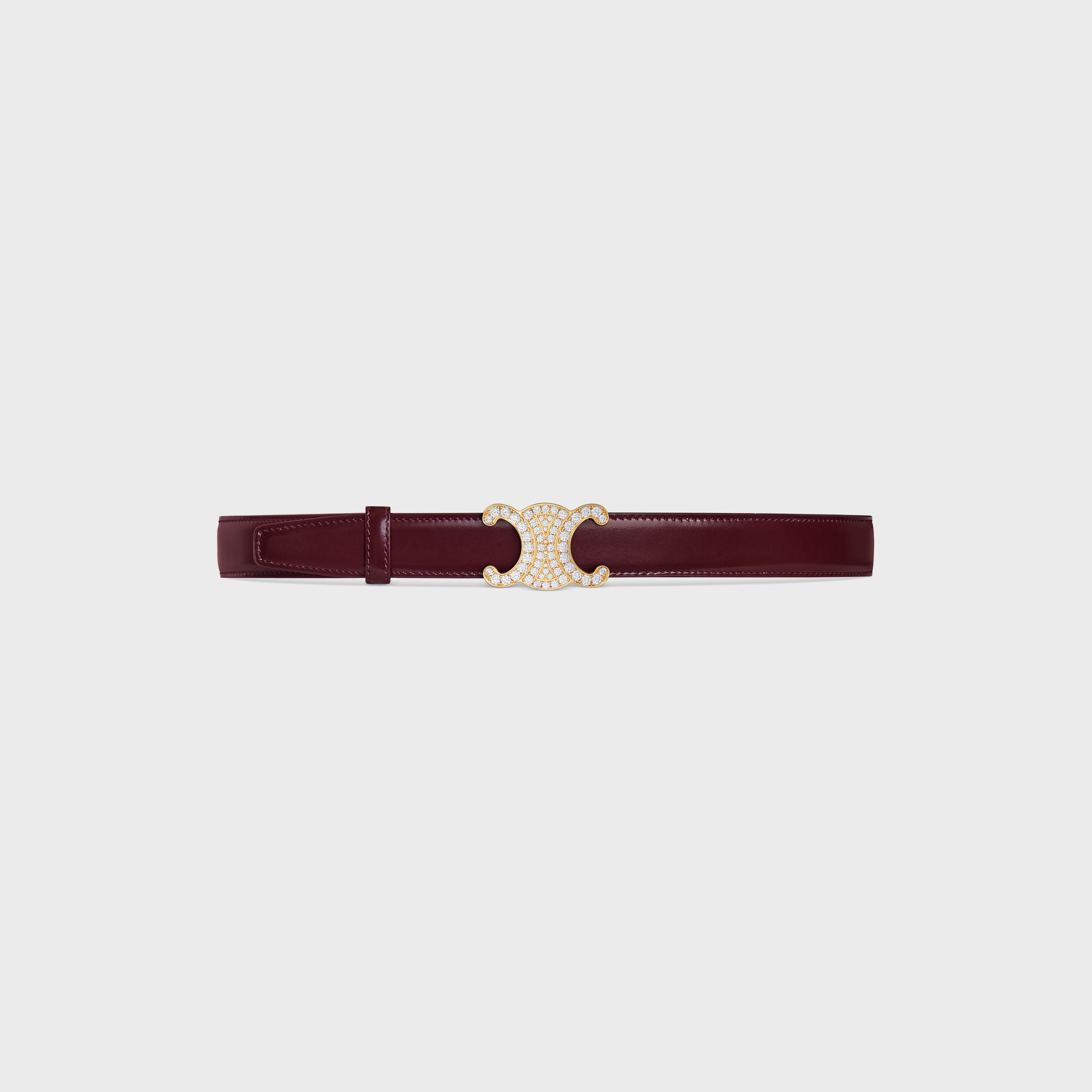 TRIOMPHE BUCKLE & REVERSIBLE STRAP 25MM - DEEP BURGUNDY