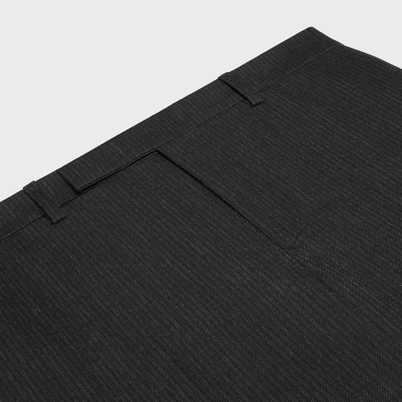 mods pants in triple striped flannel - ANTHRACITE/CRAIE -  - 1 | CELINE