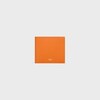 Bi-fold Wallet with Coin Compartment IN GRAINED CALFSKIN - FLUO ORANGE - ESSENTIALS - 1 | CELINE