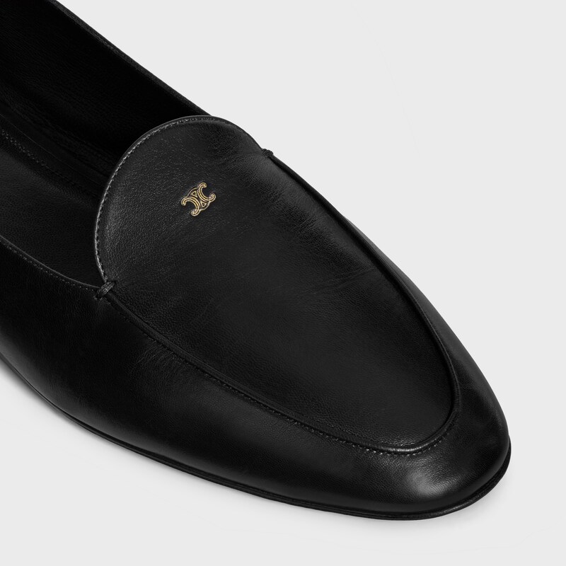 AURA LOAFER IN GOATSKIN - BLACK -  - 1 | CELINE