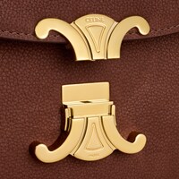 MEDIUM NINO BAG IN GRAINED NUBUCK CALFSKIN - CHESTNUT - NEW - 1 | CELINE
