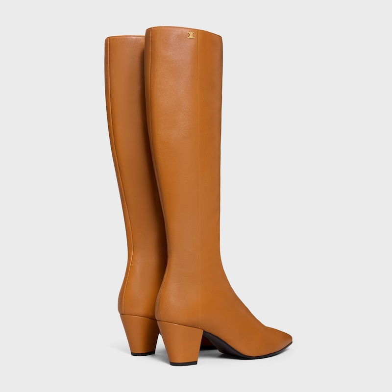 STAGE - HIGH BOOT IN LAMBSKIN - SAHARA -  - 1 | CELINE