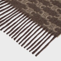 scarf in monogram cashmere - TAUPE/BEIGE -  - 1 | CELINE