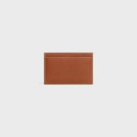 Card holder in Natural calfskin with triomphe embossed - TAN - GIFTS FOR HIM - 2 | CELINE