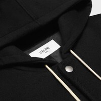 college long parka in double-face wool - BLACK -  - 1 | CELINE