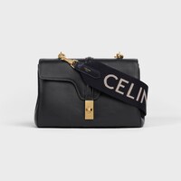 สายสะพายยาวผ้าวูลทอแจ็คการ์ดลาย Celine - สีดำ / สีขาว - ชาร์มและแอคเซสเซอรี่ - 2 | CELINE