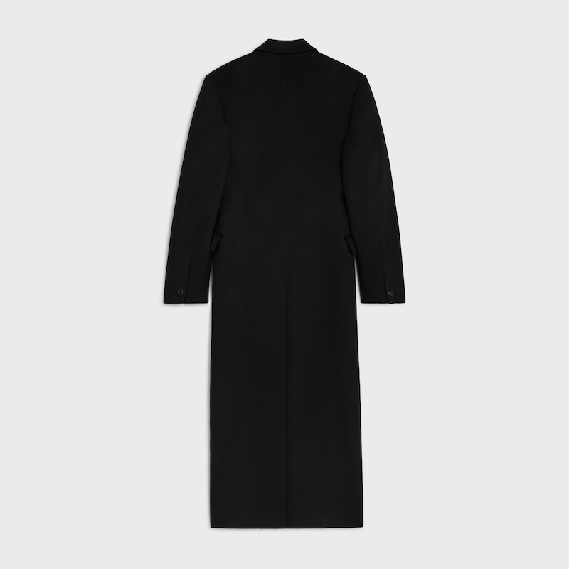 colonne coat IN WOOL CLOTH - BLACK -  - 1 | CELINE