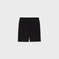 celine shorts in cotton fleece - BLACK / WHITE -  - 2 | CELINE