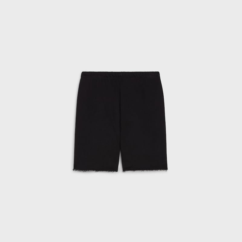 celine shorts in cotton fleece - BLACK / WHITE -  - 1 | CELINE