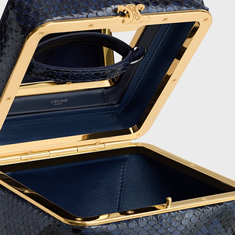 CUBE蛇皮革手袋 - 深海軍藍 - EVENING - 1 | CELINE