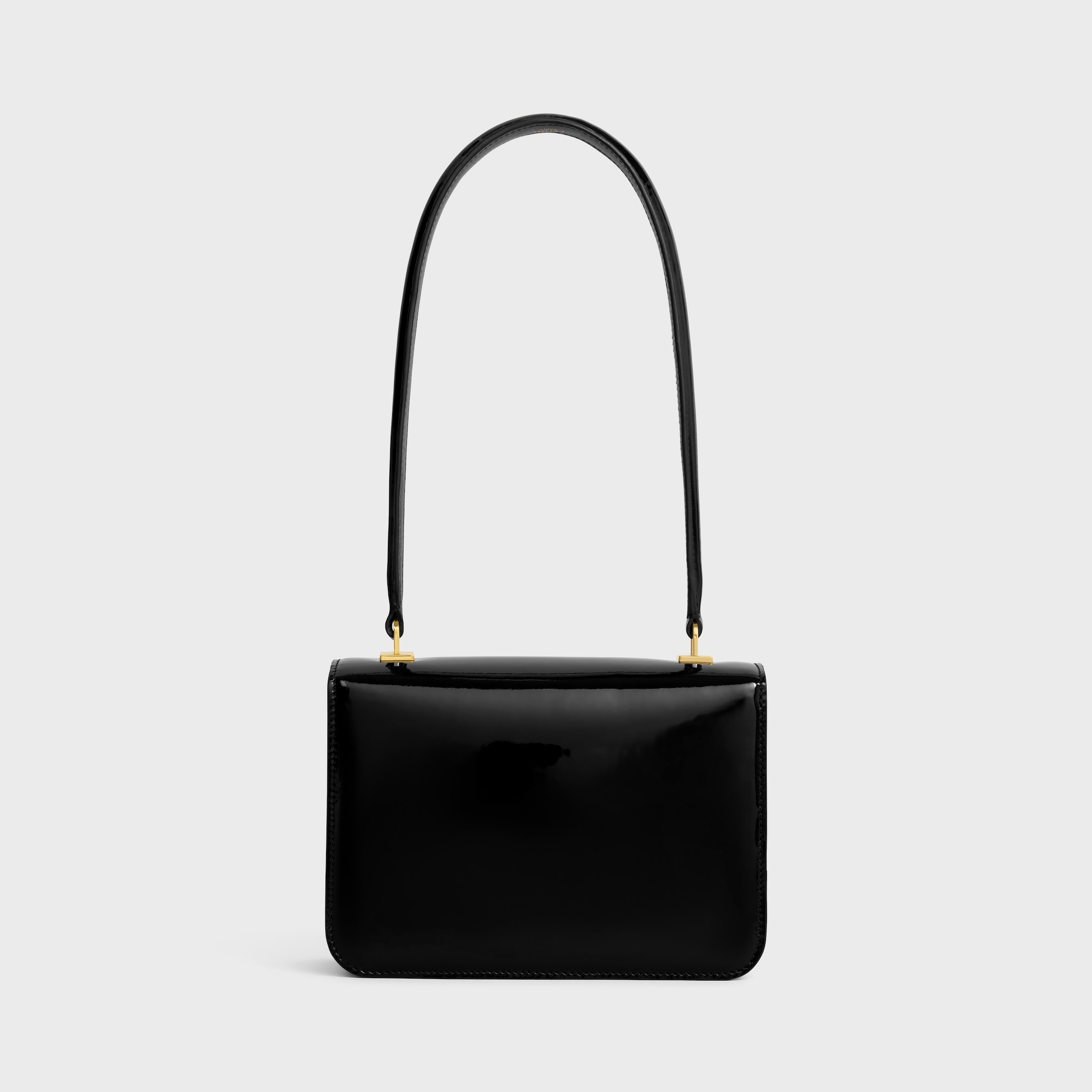 【CELINE】 ヴィシープリント ティーンギャランスバッグ TEEN GARANCE bag in VICHY PRINTED PATENT CALFSKIN - BLACK