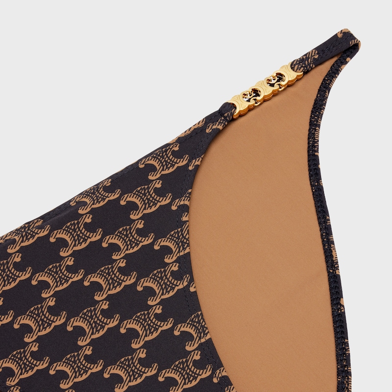 SWIMSUIT BOTTOM IN MONOGRAM JERSEY - TOFFEE / BROWN -  - 1 | CELINE