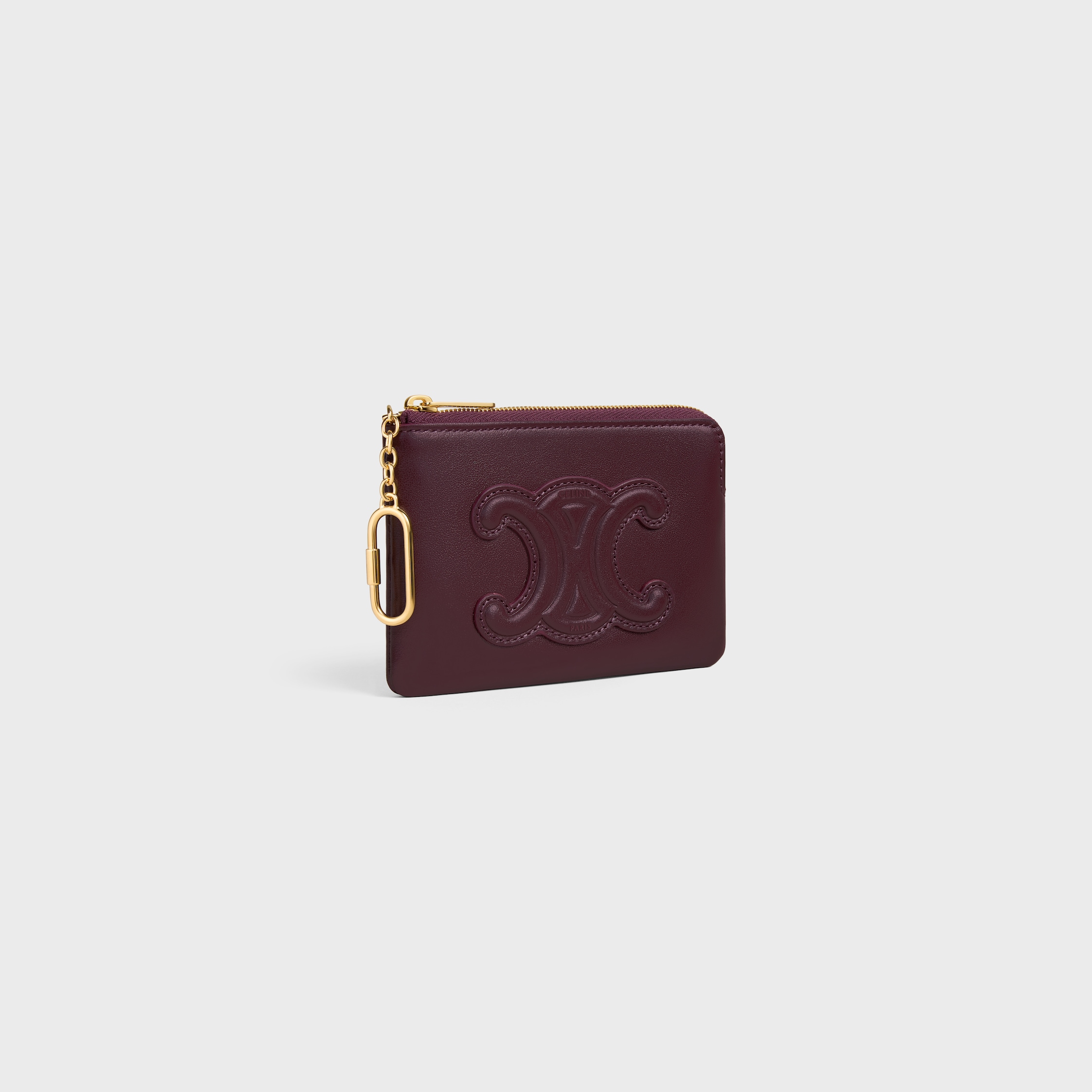 セリーヌ コイン&カードポーチ キュイルトリオンフ スムースカーフスキン CELINE 【美品】CELINE コイン & カードポーチ キュイル