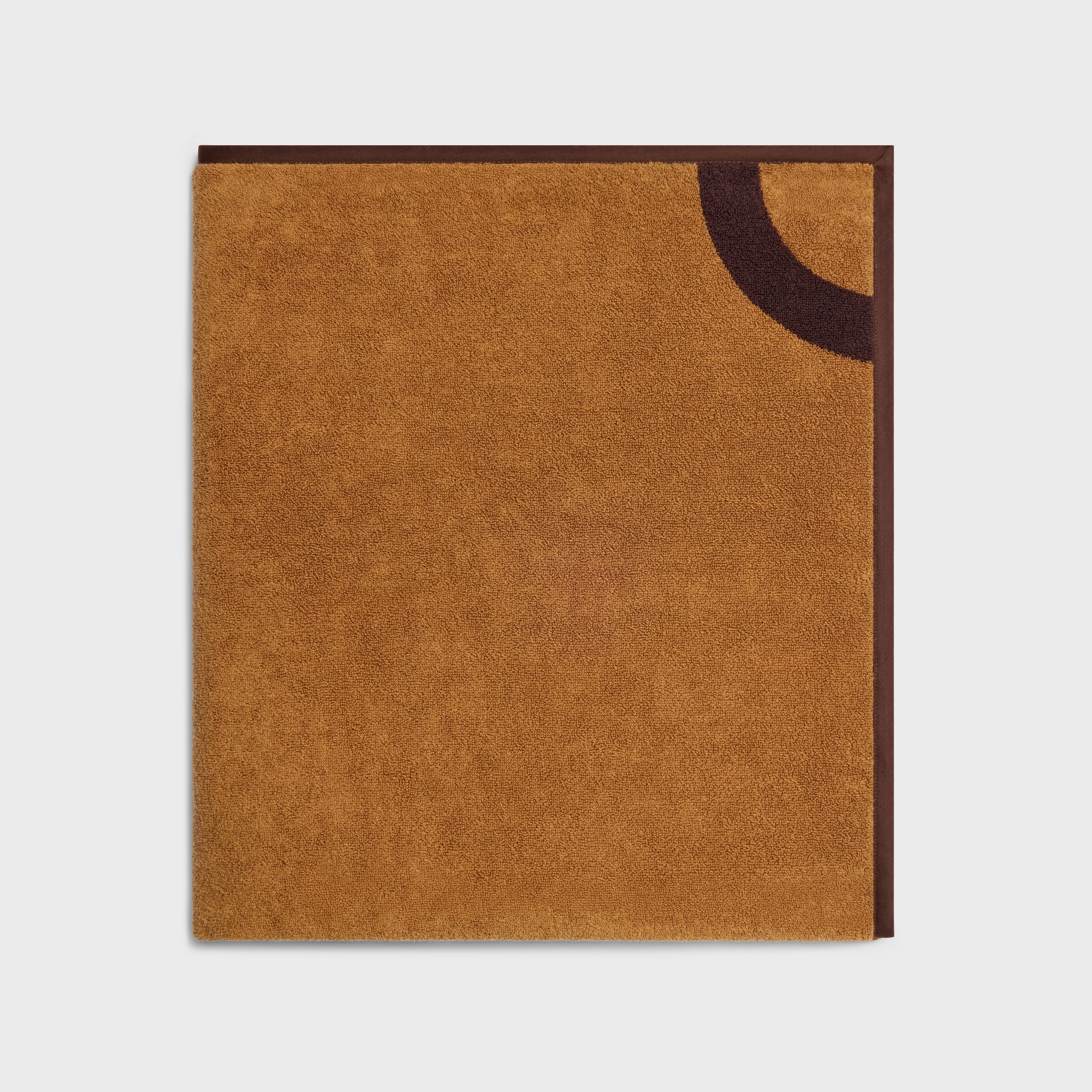 beach towel IN c sulky terry cotton - MAHOGANY / CAMEL | CELINE