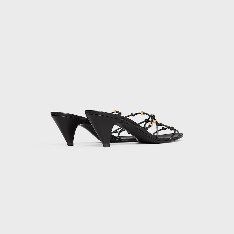 SANDALIA CON TAC&Oacute;N UPTOWN DE PIEL DE CABRA - NEGRO -  - 1 | CELINE