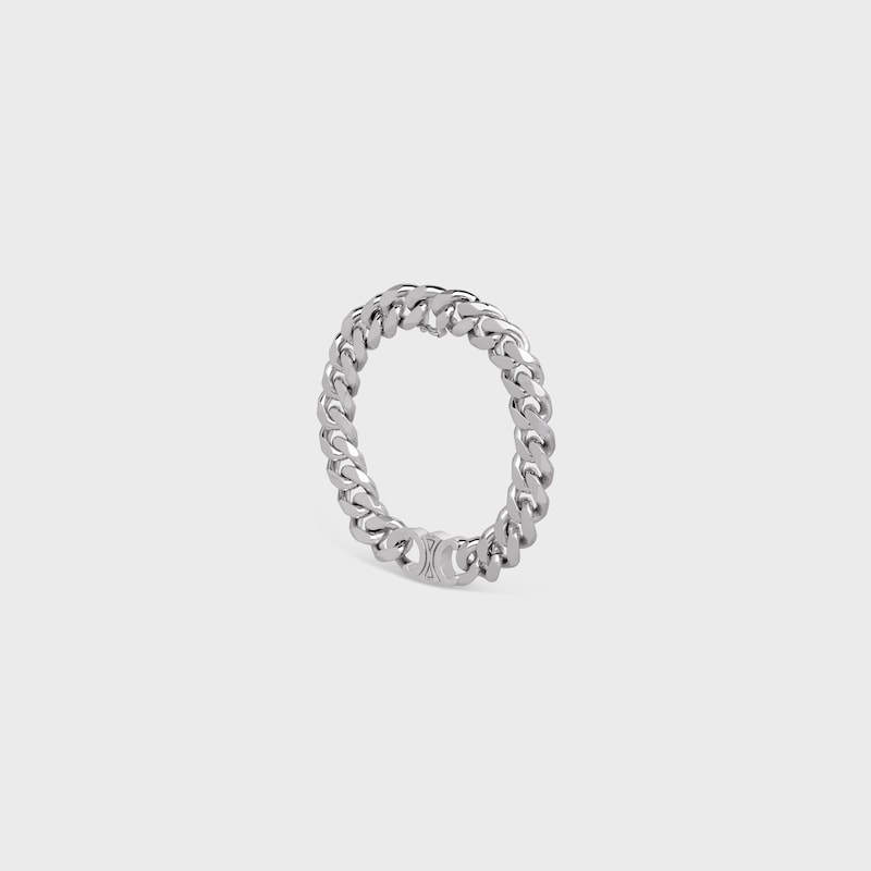 Bracelet Gourmette Triomphe en Laiton Rhodi&eacute; - ARGENT -  - 1 | CELINE