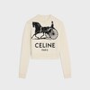 pull col rond cachemire - WHITE/BLACK 1 -  - 1 | CELINE